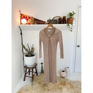 Vintage Y2K Clio Petites Brown Long Sweater Dress Cover Size Small Petite